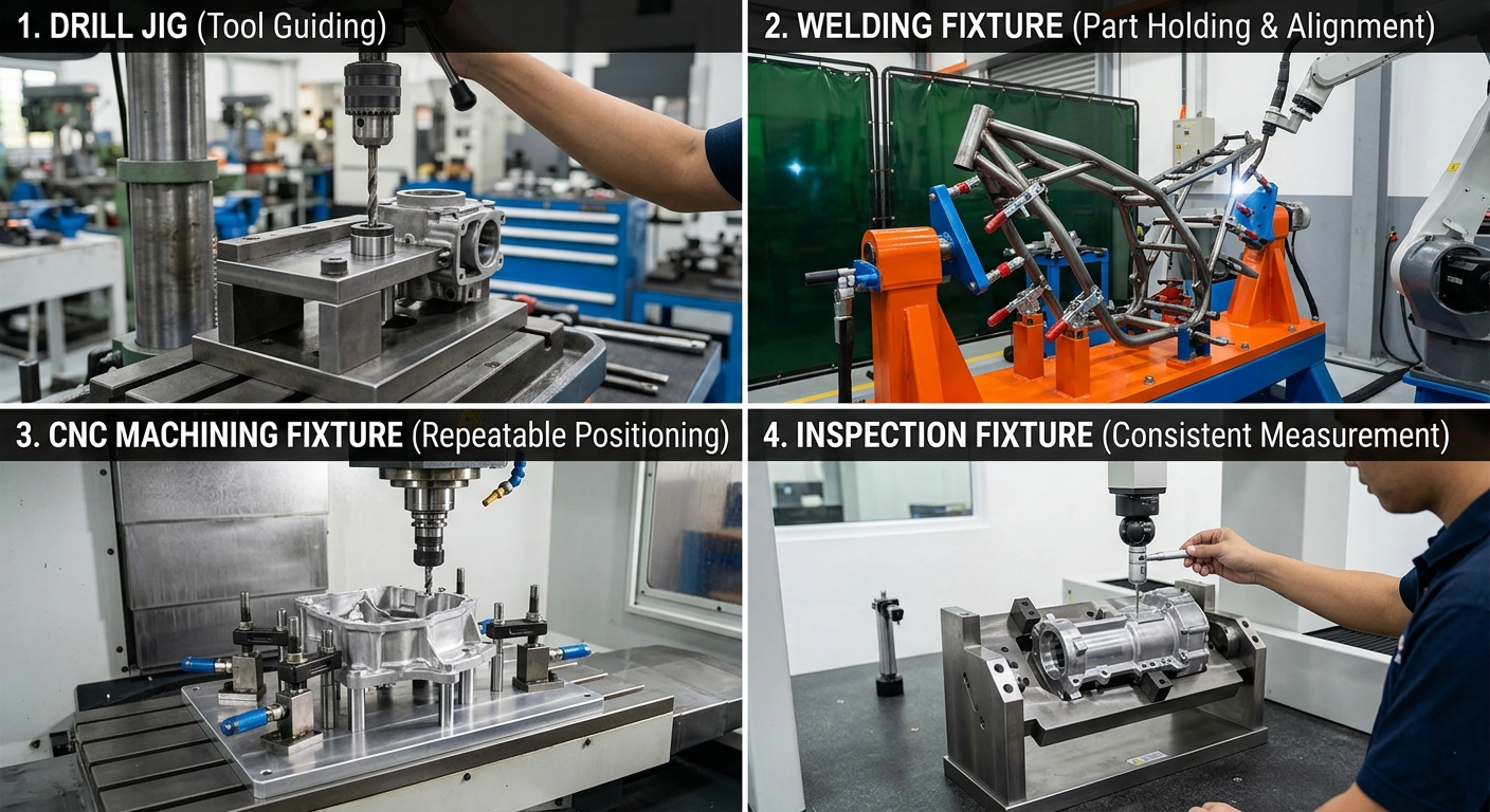 Types of Jigs and fixtures